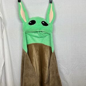 Star Wars Tan Bany Yoda Plush Cozy Fleece Blanket with Yoda Hood